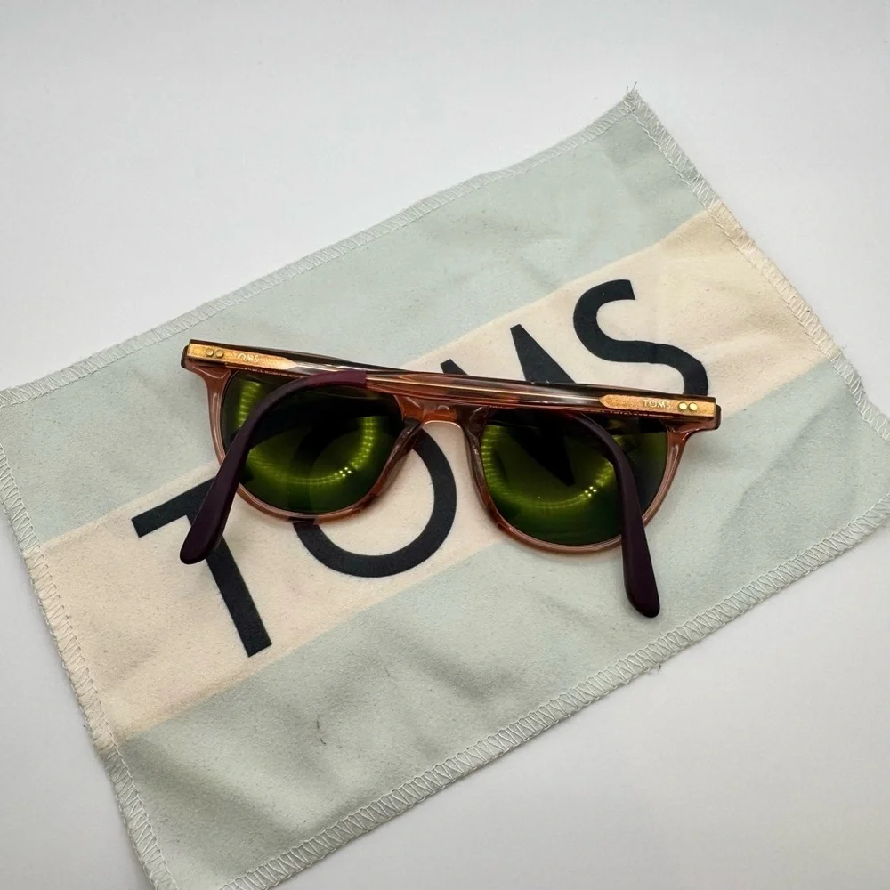 TOMS Rosalyn Pink Crystal Glasses NO LENSES